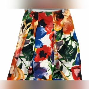 Pauw Amsterdam skirt, pleated, puffy, roll under hem, floral, size 1